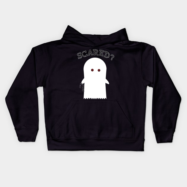 Ghost Emoji Halloween Kids Hoodie by Huschild